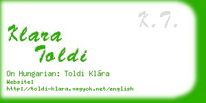 klara toldi business card