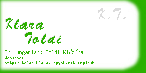 klara toldi business card